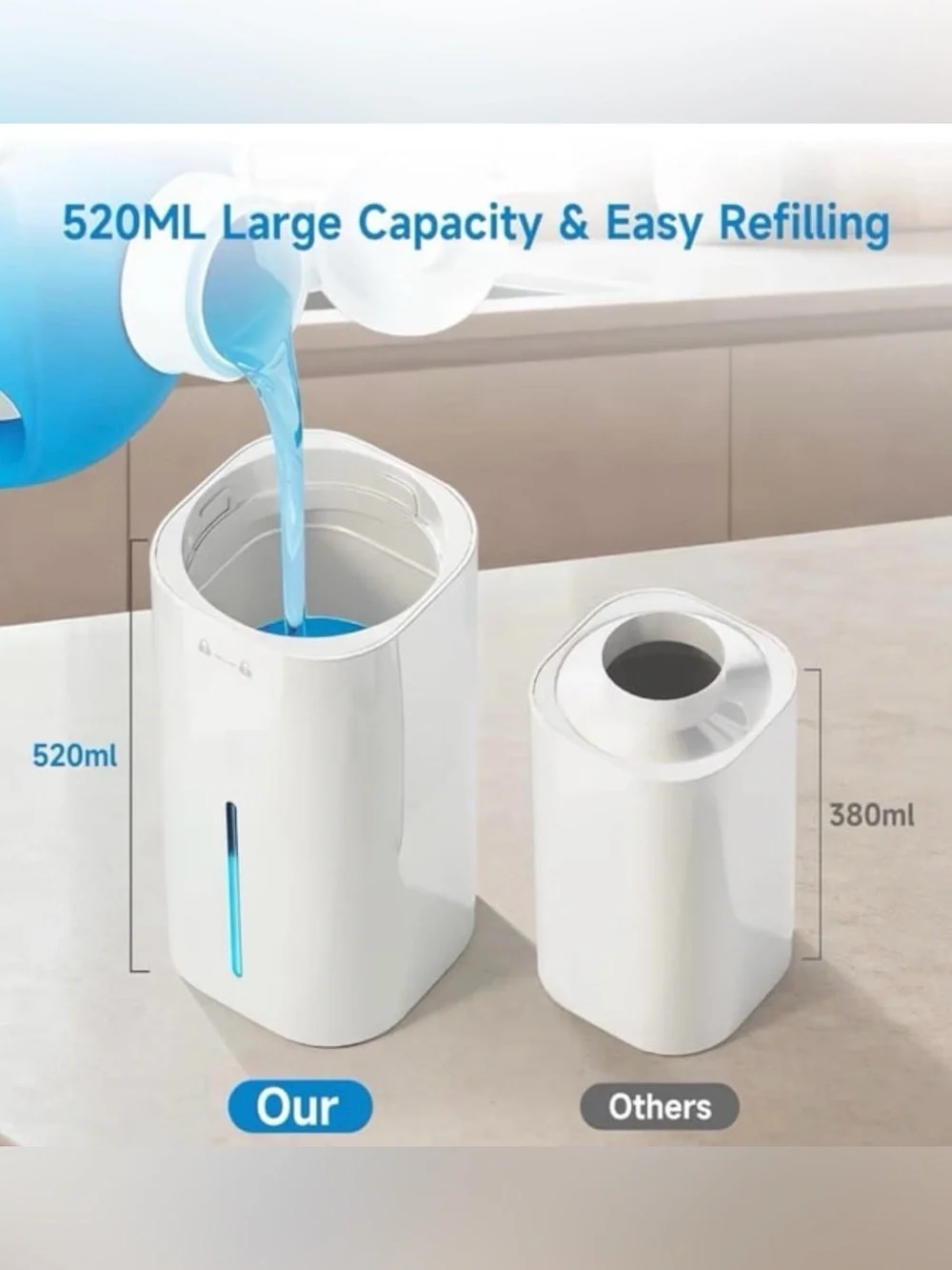 Upgraded Larger Capacity Automatic Dish Soap Dispenser Touchless